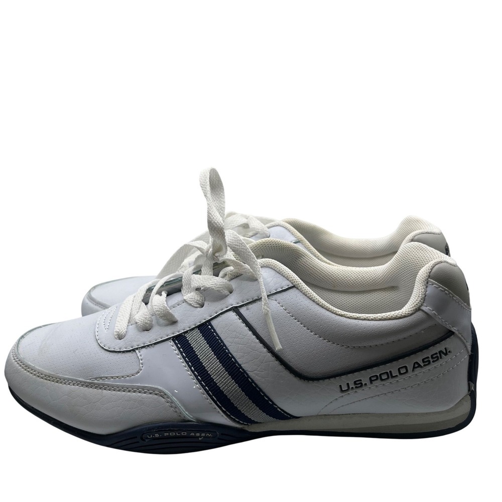 Vtg Y2K U.S.‎ Polo Assn. White Stripe Sneaker Womens Size 9